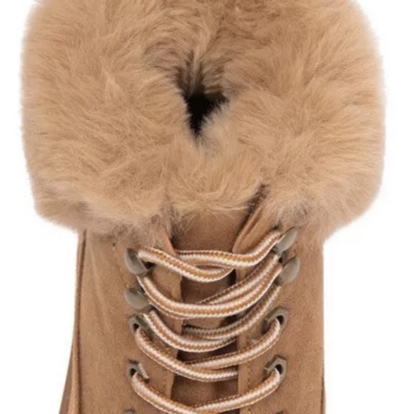 New..! Woman’s Rock & Candy Lamar Combat Boots Size 8M Faux Fur Lace Up Trendy - Picture 8 of 9